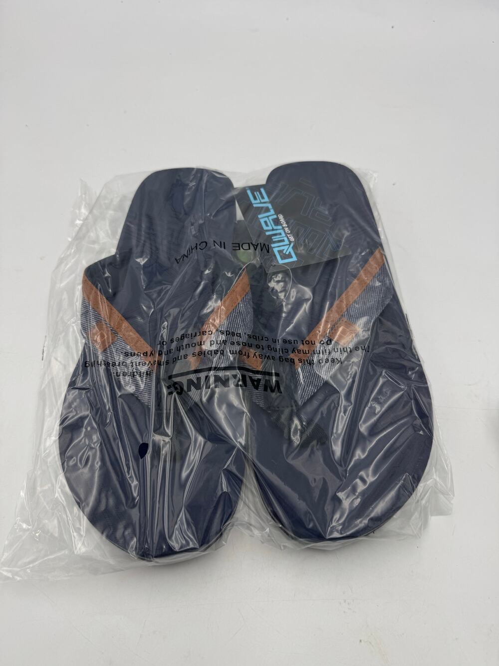 Qwave Men's Comfort Sandals, Navy, Size 8/9